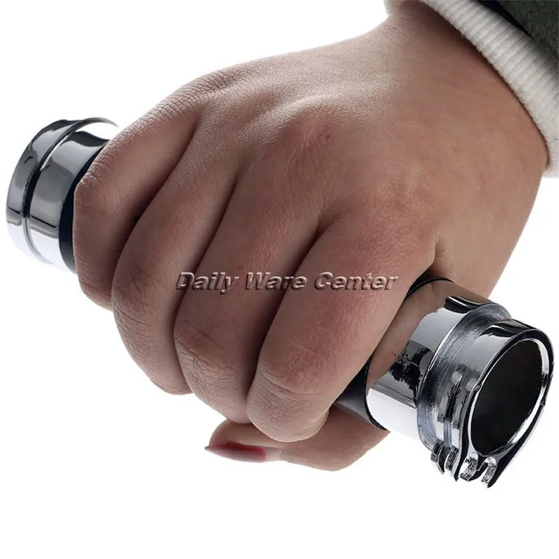 1Pair 22mm Motorcycle Handlebar Handle Hand Grips Chrome Bars Ends Universal for Cruisers Motor Bikes Choppers W/ 1\