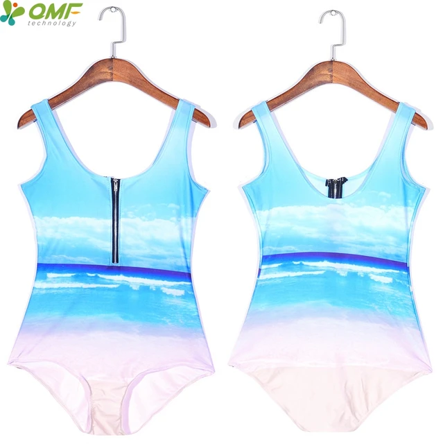 Blue Glowing Jellyfish Swimsuit Swimwear The Great Wave Off Kanagawa