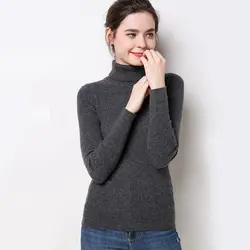 BARESKIY High-neck sweater женщин Тонкий похудения с длинными рукавами короткие Весенняя Новинка свитер диких облегающие трикотажные джемпер
