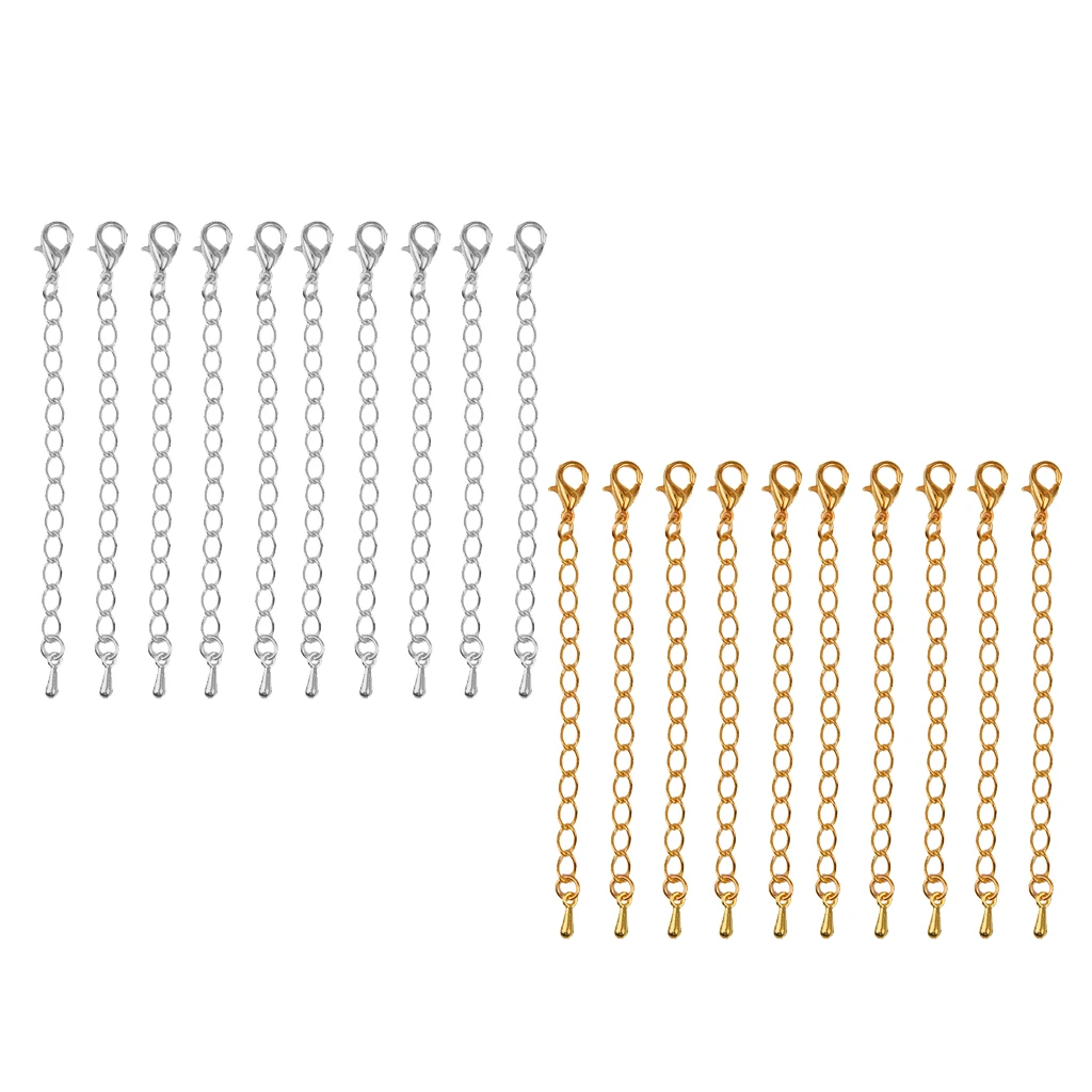 20pcs Bracelet Necklace Chain Extenders Jewelry Findings With Lobster Clasp