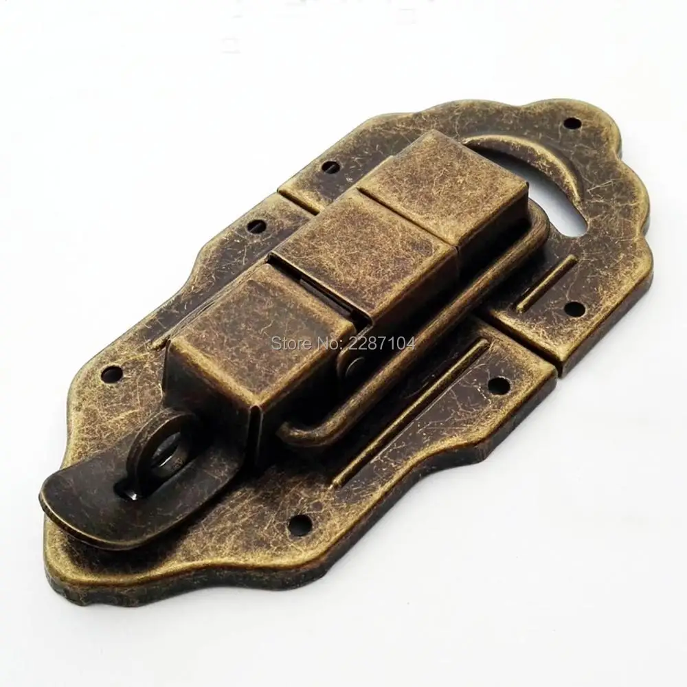 Antique Brass Toggle Catch Latch Case Chest Box In Lot of 2 Antique Brass Toggle Catch Latch Case Chest Box In Lot of 2