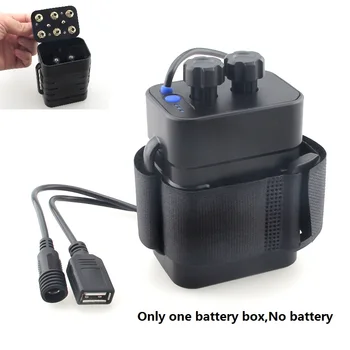 

6x 18650 Cycling Safety Waterproof Battery Pack Case House Cover For BicycleTail Light Headlight War with Power Supply Switch
