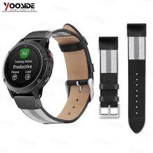 Металлический ремешок для часов Quick Fit 26 мм/22 мм из натуральной кожи и нейлона для Garmin Fenix 5X/Fenix 3/D2/Fenix 5