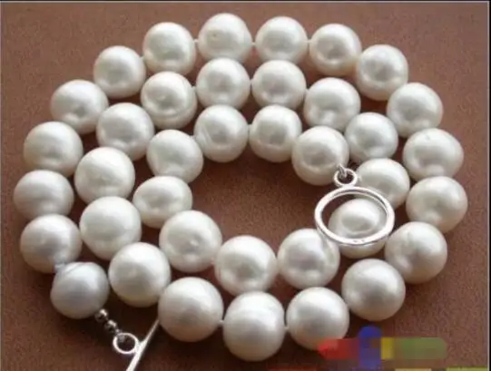 

FREE SHIPPING>>>@@ > Hot sale new Style >>>>>17" 12MM WHITE ROUND FRESHWATER PEARL NECKLACE