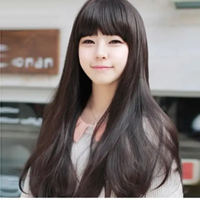 Wholesale Fluffy Wig Women Straight Long Hair Wig Ewha Bobo