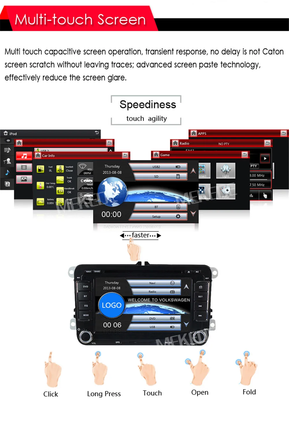 Perfect Free shipping 7" Car DVD multimedia player radio audio For VW POLO GTI GOLF 5 6 MK5 MK6 JETTA PASSAT B6 Touran Sharan GPS Navi 19
