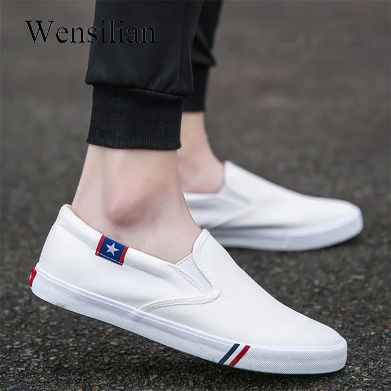 Men Canvas Shoes Trainers Vulcanize Shoes Summer Slip-on Loafers White Sneakers Mocassin Homme Flats Black Chaussure Homme Men Canvas Shoes Trainers Vulcanize Shoes Summer Slip-on Loafers White Sneakers Mocassin Homme Flats Black Chaussure Homme