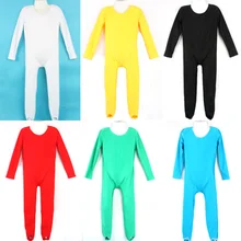 Танцевальный комбинезон с длинным рукавом для балета, гимнастическое трико для малышей, гимнастическое леопардовое трико