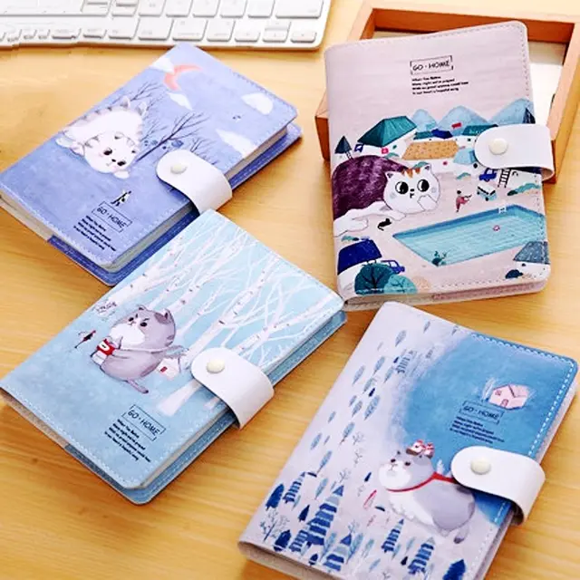 Cute Kawaii Stationery Hand Books Blank Color Pages Soft Leather Journal Diary Planner Japanese