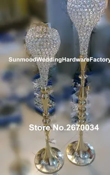 

tall and large sliver iron Flower Pot Wedding Decorations Crystal Tall Glass Vase For Flower Arrangements