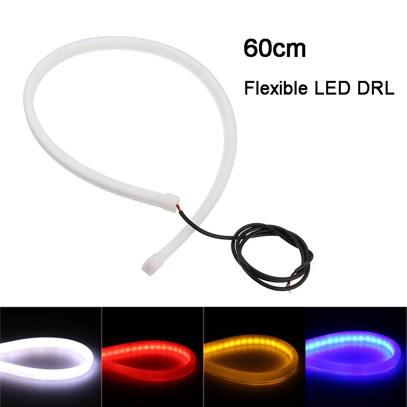 

60cm 5W Car Auto Universal Flexible LED Running Light Strip Bar Light Blue/Red/Yellow/White DC12V