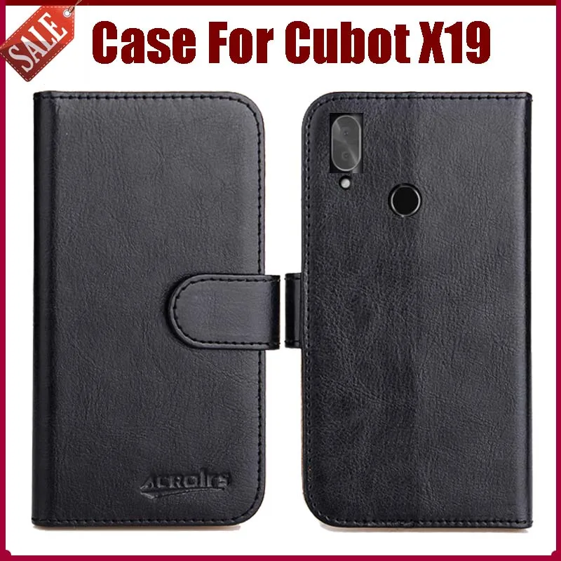 

Hot Sale! Cubot X19 Case New Arrival 6 Colors High Quality Flip Leather Protective Cover For Cubot X19 Case Phone Bag