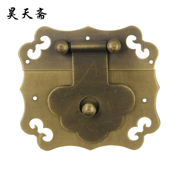 

[Haotian vegetarian Chinese antique jewelry box] bronze fittings copper box buckle clasp tricolor HTN-086