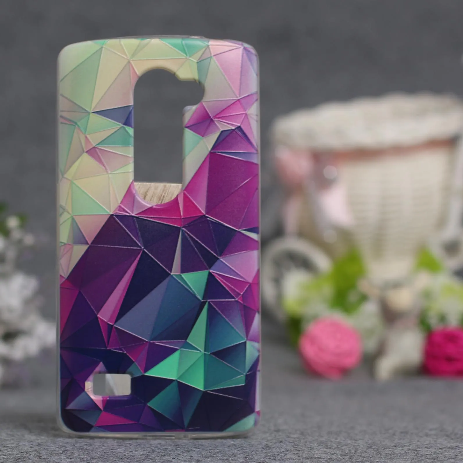 Для LG Leon чехол s Модные 3D с трехмерной рельефной печатью мягкая Задняя накладка