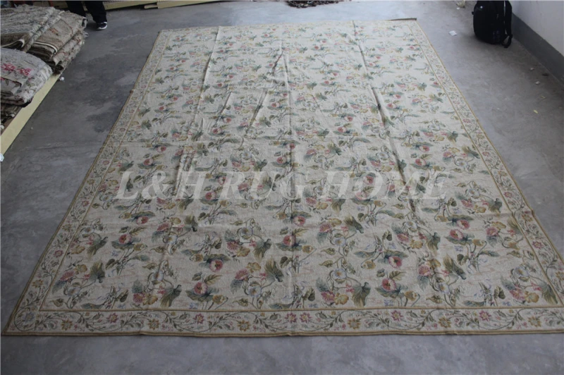 Free shipping 10+15K 9'X12' classical needlepoint rugs, 100% New