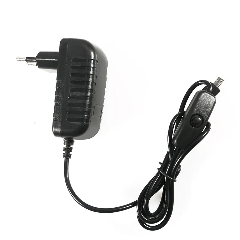 Зарядное устройство 5 В 3 А адаптер переменного тока кабель Micro USB с выключателем