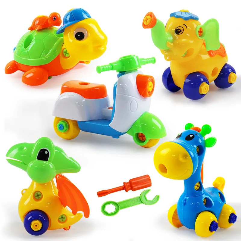 Educational Toys For Children Baby Boys DIY Disassembly Turtle Elephant Aircraft Car Screwdriver Assembled Educational Toys Educational Toys For Children Baby Boys DIY Disassembly Turtle Elephant Aircraft Car Screwdriver Assembled Educational Toys
