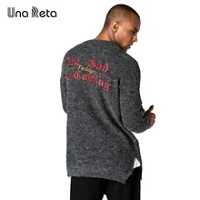 Una Reta New Autumn Winter Sweaters Men Hip Hop Street style embroidery knitting Pullover Mens Loose Casual Plus size Sweaters