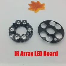 Placa LED infrarroja de visión nocturna para CCTV, carcasa de cámara tipo bala, 20-50 metros, 20mil, 12V de CC, PCB, 90 76mm, 6 uds.