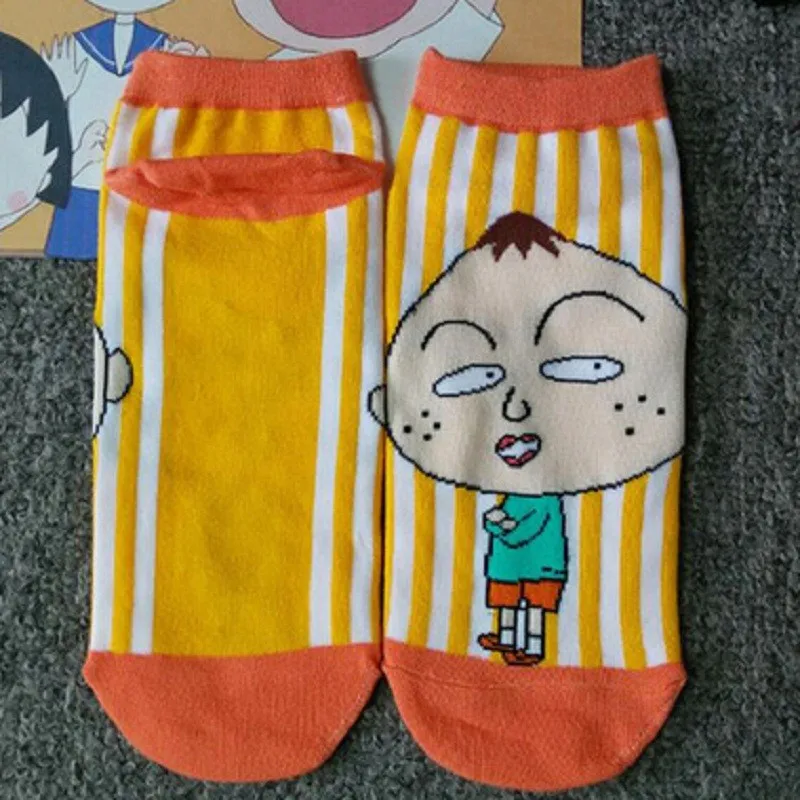 Лидер продаж года; модные хлопковые носки с героями мультфильмов Ms. Chibi Maruko