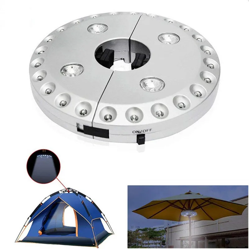 Outdoor Tent Light Umbrella Light 3 Brightness Modes 28 LED Lights