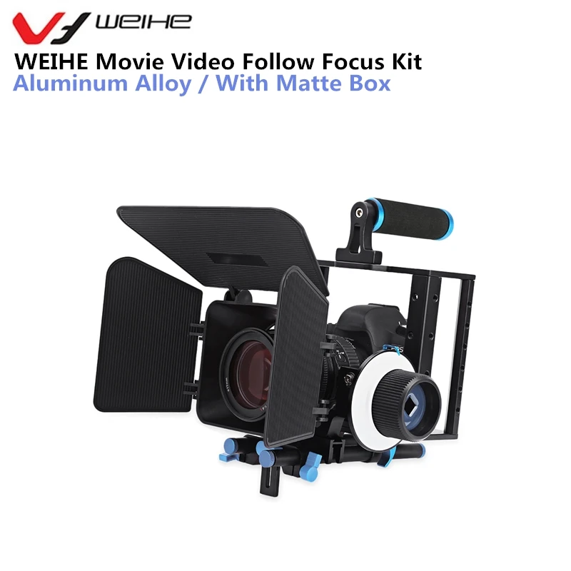 

WEIHE Aluminum Alloy Movie Video Follow Focus Kit With Matte Box For Canon 5D Mark II 7D DSLR Camera Camcorder