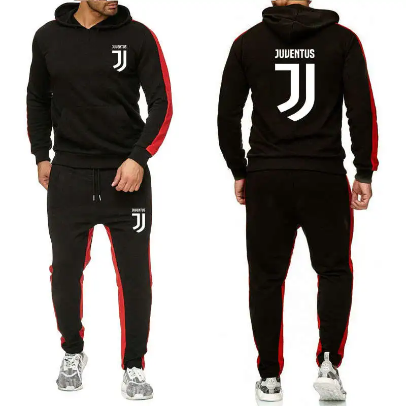 

2019 The New Brand Tracksuit Fashion Men Sportswear Two Piece Sets All Cotton Fleece Thick hoodie+Pants Sporting Suit