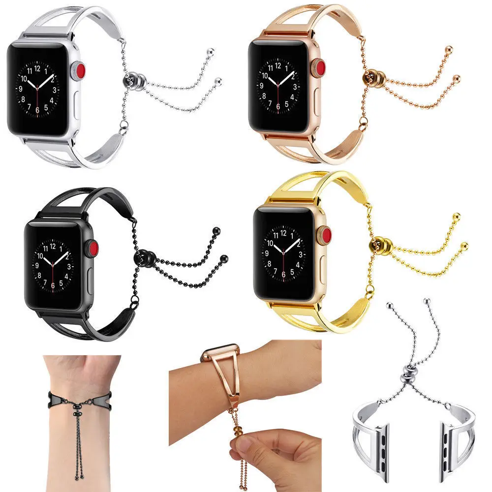 

38mm/42mm Stainless Steel Smart Watch Bracelet Women Strap For Apple Watch 3 2 1