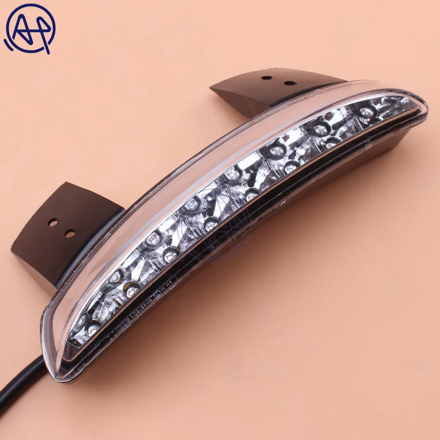 Tanie 1 sztuk tylny błotnik motocyklowy krawędzi lampa tylna LED ostrzeżenie Stop lekki dym czerwony Clear Lens dla Harley żelaza 883 XL883N XL1200N posiekane