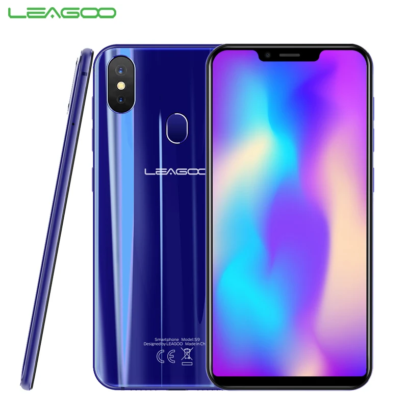 Оригинальный LEAGOO S9 мобильный телефон 5,85 дюймов 4 ГБ Оперативная память 32 ГБ Встроенная память mtk6750 восемь ядер Android 8,1 Dual Камера 3300 мАч Face ID