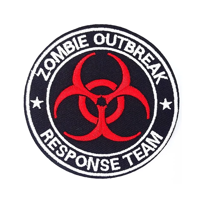 

Zombie Outbreak clothes Embroidery patch response team Hat Badges Iron on Patches For clothing DIY Stickers Appliques wholesale