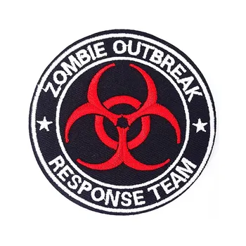 

Zombie Outbreak clothes Embroidery patch response team Hat Badges Iron on Patches For clothing DIY Stickers Appliques wholesale