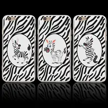 

Cute Zebra Mobile Phone Plastic Protective Case Cover for iPhone 7 8 Plus X Xs fashion