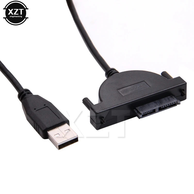 USB 2.0 to Mini Sata II 13Pin Adapter Converter Cable Screws sata to usb cable sata to usb adapter sata to usb adapter cable usb adapter usb adapter cable usb cable adapter conversion cable adapter For Laptop CD/DVD ROM 1PCS