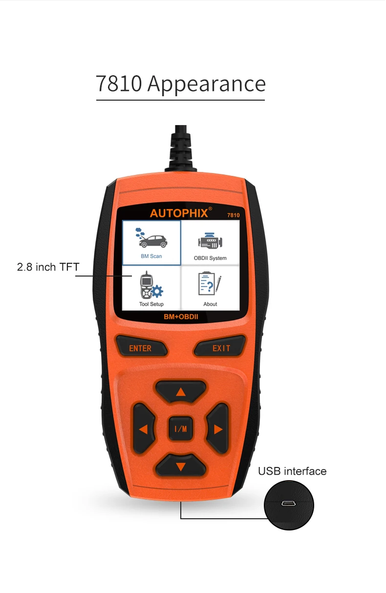 Autophix 7810 OBD2 OBD 2 Автомобильные сканер Инструменты диагностики масла Услуги сброса SAS EPB двигатель Code Reader для BMW Mini