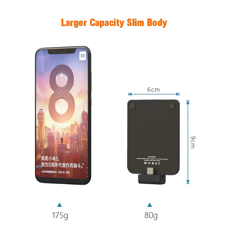 Внешний аккумулятор для Xiaomi Mi, 9,4500 мА/ч, Ультратонкий внешний аккумулятор, быстрая зарядка, портативное зарядное устройство usb type-C