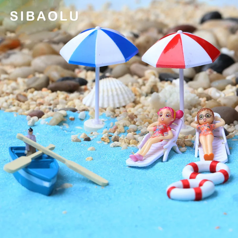 2pcs Resin Boats Mini Garden Ornament Miniature Ocean Beach Landscape Bonsai 2pcs Resin Boats Mini Garden Ornament Miniature Ocean Beach Landscape Bonsai