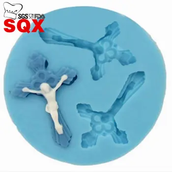

3Pc cross of Jesus silicone fondant cake mold cake decorating tools mold Christmas Cooking Kitchen accessories SQ15179