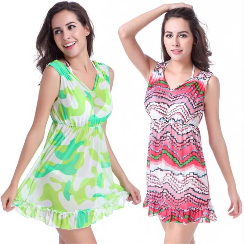 

2019 New Sexy Beach Cover Up Sarong Summer Bikini Cover-ups Wrap Pareo Beach Dress Mesh Skirts Towel Spend one's holidays Dress
