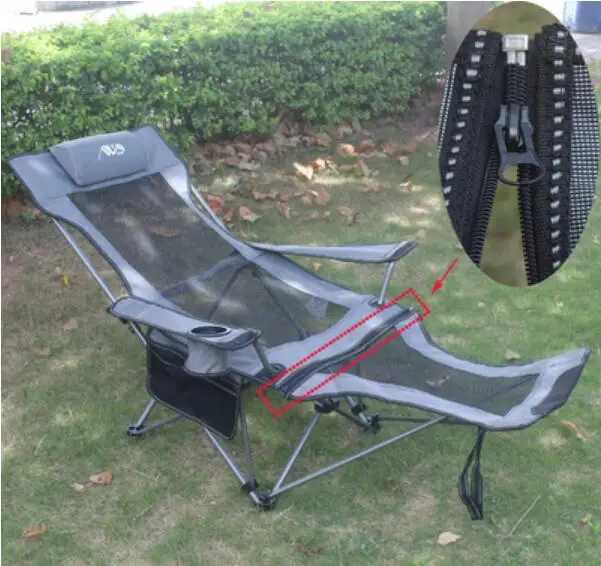 Съемное складное кресло-шезлонг переносное Пляжное Кресло для отдыха на открытом воздухе шезлонг рыболовное кресло - Цвет: Светло-серый