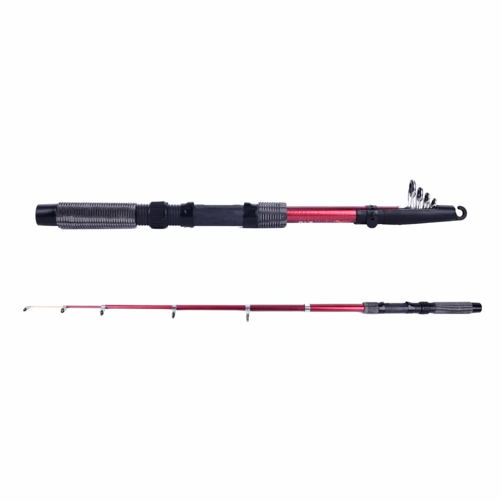 2.1m Professional Fiberglass Telescope Fishing Rod Travel Spinning Pole