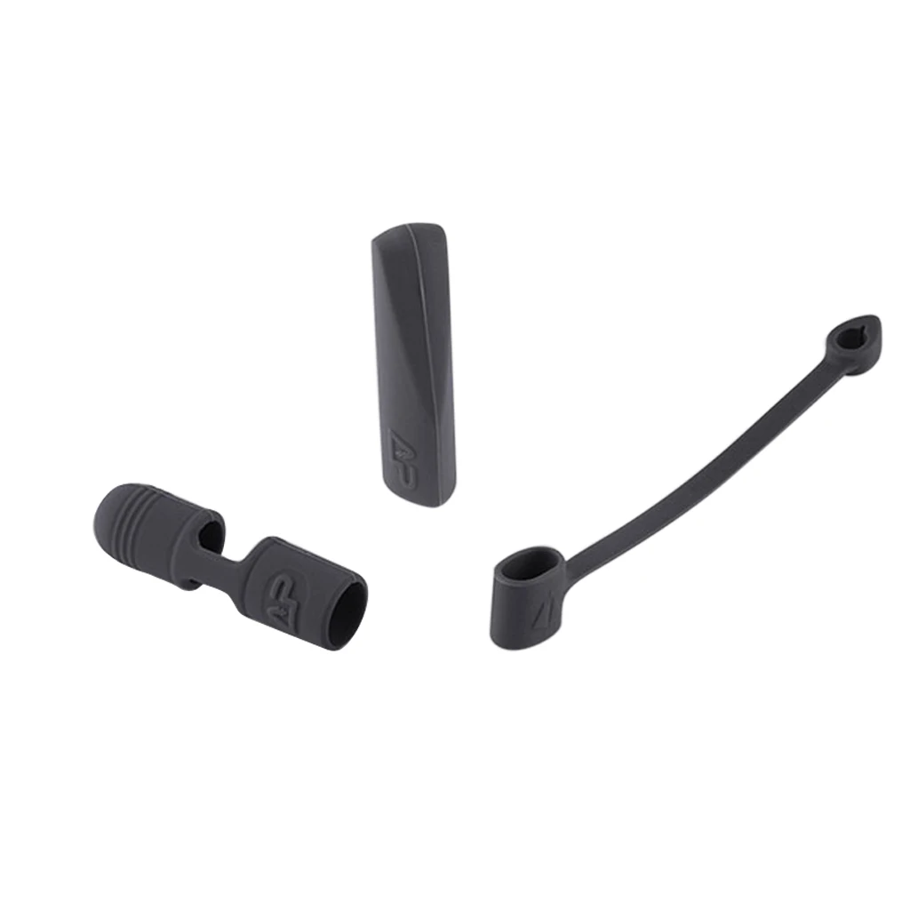 3 Pieces Silicone Protector for Apple Pencil Cap Cover Holder Charger Cable Gray