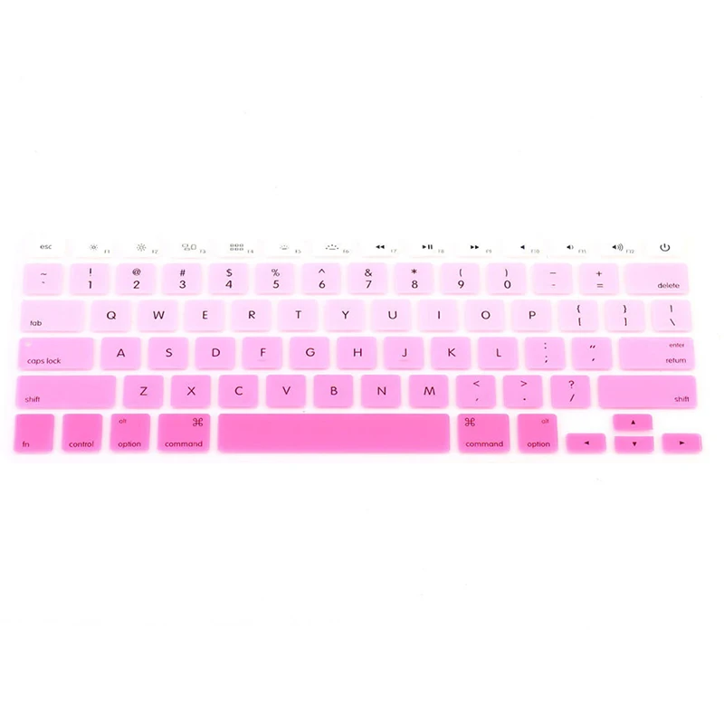 Горячая Распродажа, 1 шт., яркие цвета, Радужный силиконовый чехол для клавиатуры, защитный чехол Для iMac Macbook Pro 1" 15", защитный чехол - Цвет: Style 1 (pink)