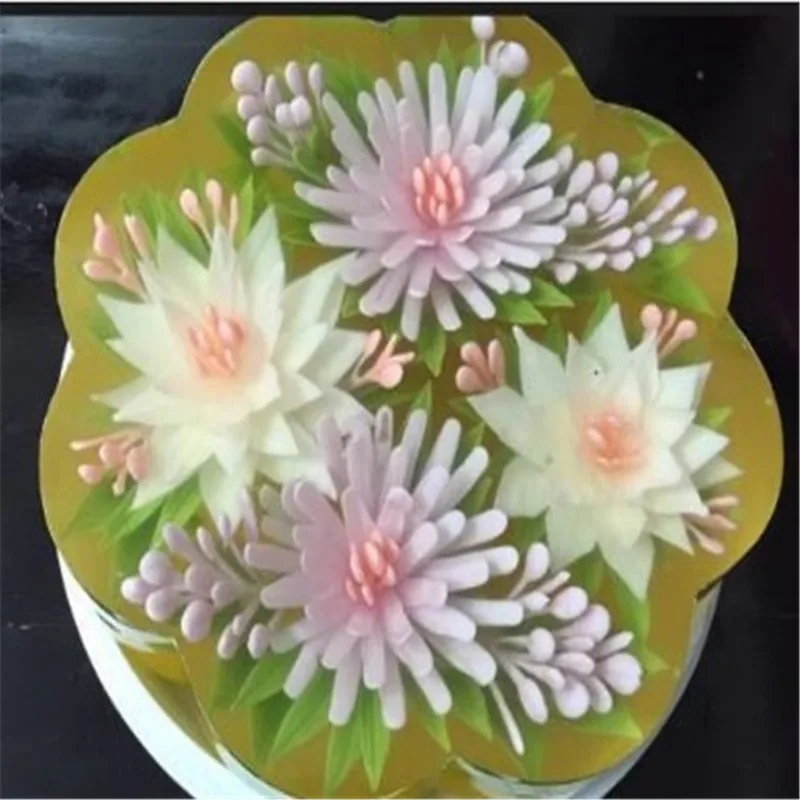 Искусство для украшения цветов листьев желе|decorating cake tools|3d jelly toolsjelly art tools |