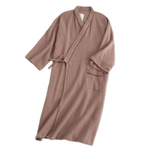 Уютные весенние кимоно из чистого хлопка, мужские халаты, хлопок, повседневные мужские халаты с длинным рукавом, спа, японские халаты для мужчин, новинка