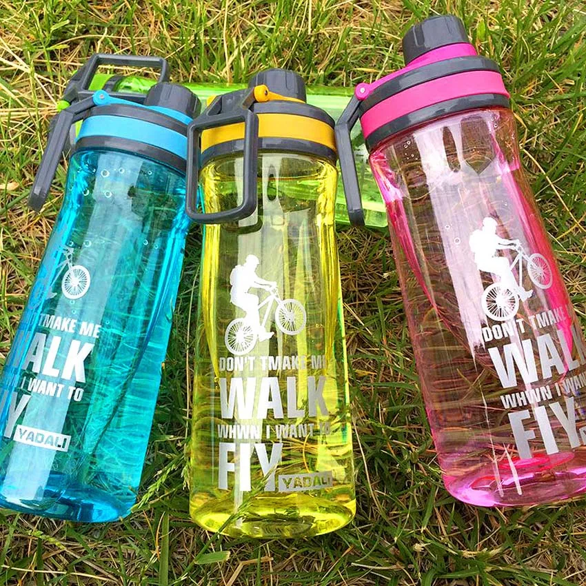

News 1000ml Water Bottle Large Capacity Plastic Sports Bottle For Outdoor Camping Travel 1L Bottle With Straw Drinkware
