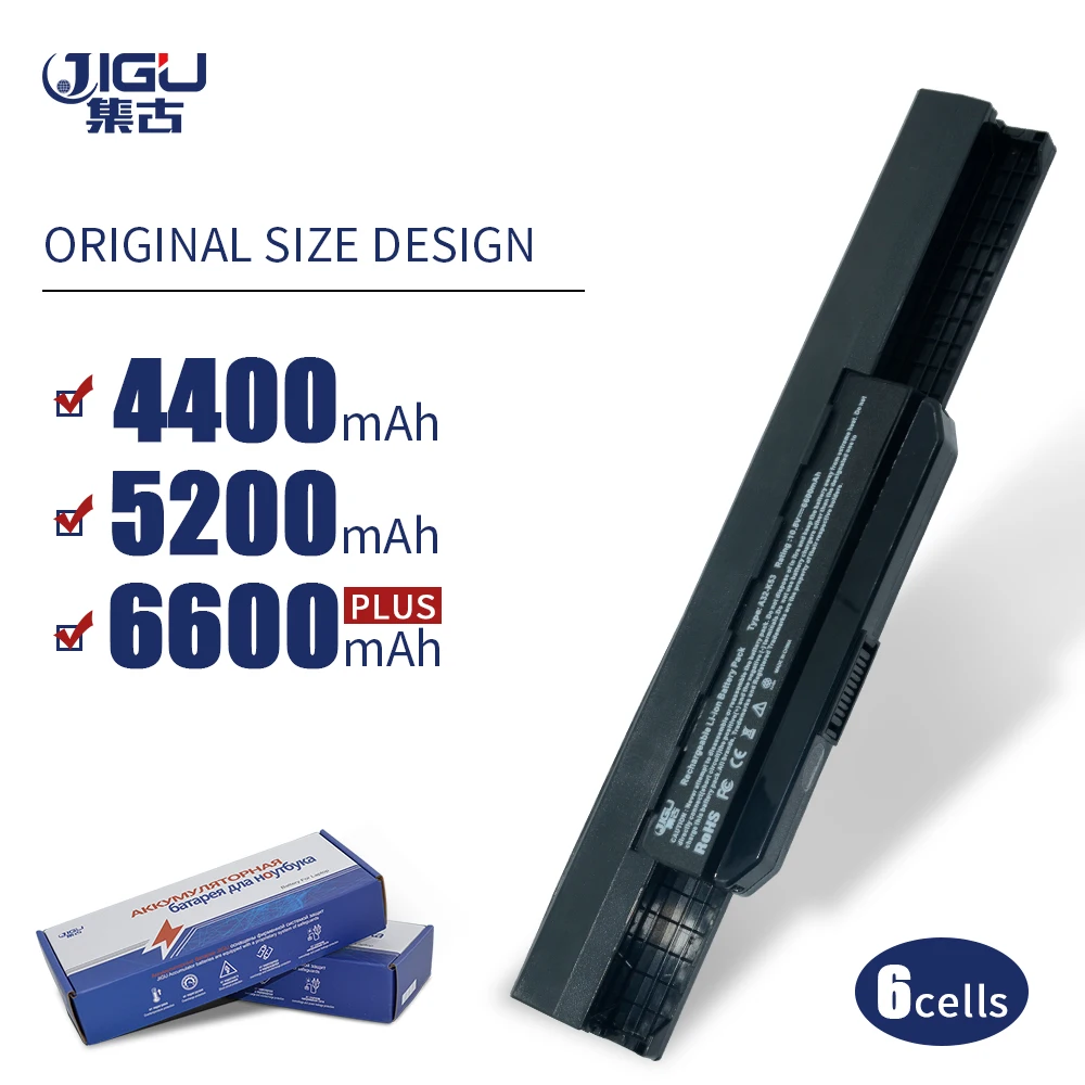 Цена JIGU K53u Новый 6 CELL Замена Аккумулятор для ноутбука Asus A32 K53 A42 K53 A43 A53Z K43 X43 для Asus K53sd X53s