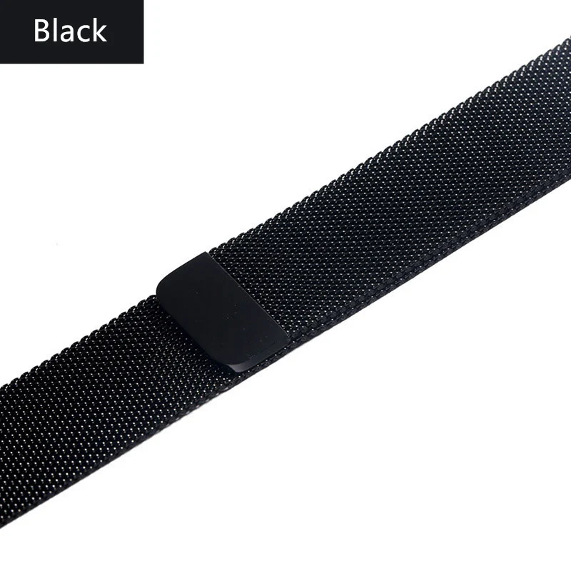 42 мм 38 мм 44 мм 40 мм ремешок для Apple Watch 4 3 2 1 ремешок для IWatch Миланский магнитный браслет из нержавеющей стали Петля аксессуары - Цвет ремешка: Black
