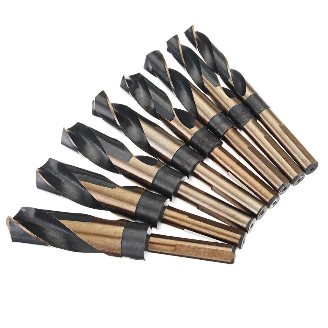 DWZ 8Pcs Lathe Reduced Shank HSS Bench Twist Drill Bit Set CNC Metric 14-25.5mm