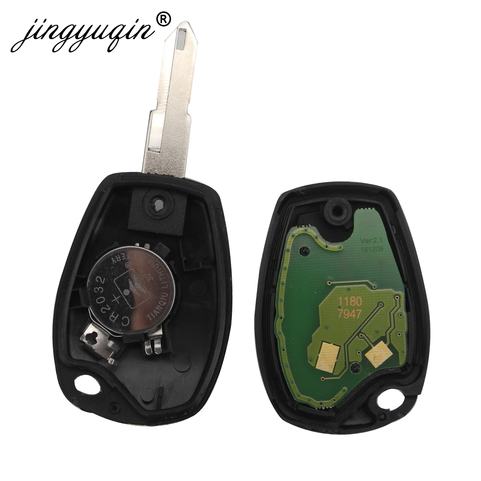 Jingyuqin 2 кнопки дистанционного ключа для Renault Duster модус Клио 3 Twingo DACIA Logan Sandero Kangoo 433 МГц PCF7947 PCF7946 чип